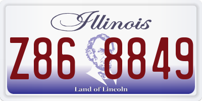 IL license plate Z868849