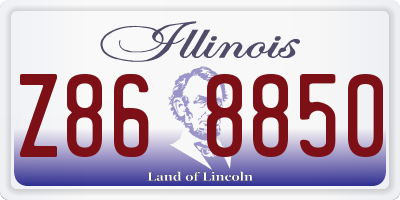 IL license plate Z868850