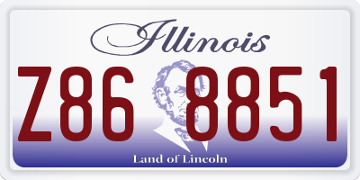 IL license plate Z868851