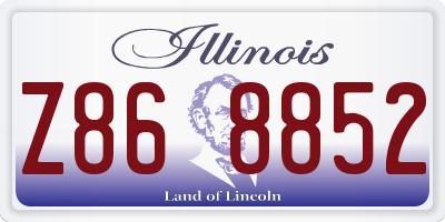 IL license plate Z868852