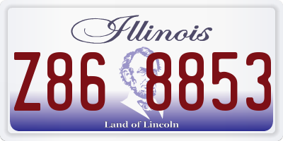 IL license plate Z868853