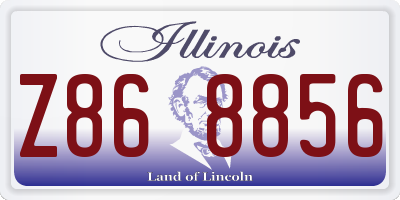 IL license plate Z868856