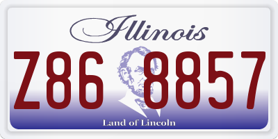 IL license plate Z868857