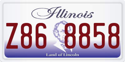 IL license plate Z868858