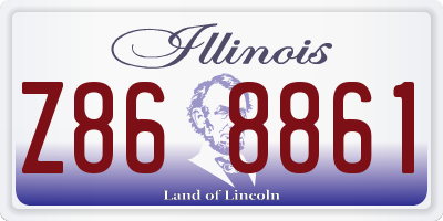 IL license plate Z868861