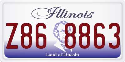 IL license plate Z868863