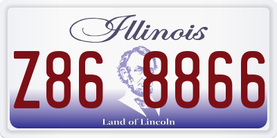 IL license plate Z868866