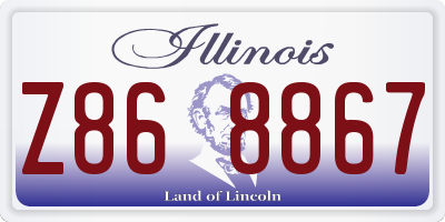 IL license plate Z868867