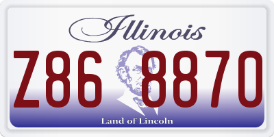 IL license plate Z868870