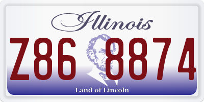 IL license plate Z868874