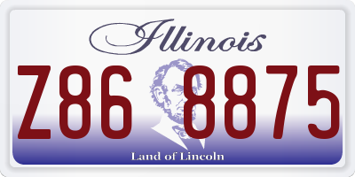 IL license plate Z868875