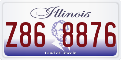 IL license plate Z868876