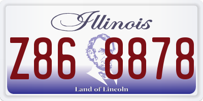 IL license plate Z868878