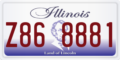 IL license plate Z868881