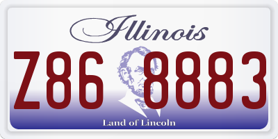 IL license plate Z868883