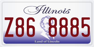 IL license plate Z868885