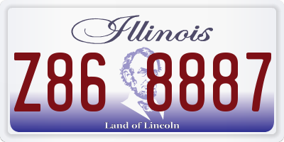 IL license plate Z868887