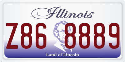 IL license plate Z868889