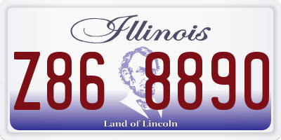 IL license plate Z868890