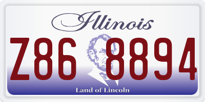 IL license plate Z868894