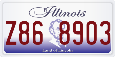 IL license plate Z868903