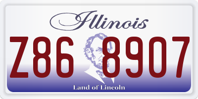 IL license plate Z868907