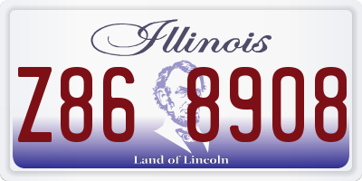 IL license plate Z868908