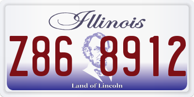 IL license plate Z868912