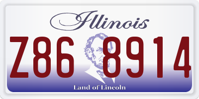 IL license plate Z868914
