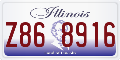IL license plate Z868916