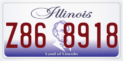 IL license plate Z868918