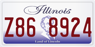 IL license plate Z868924