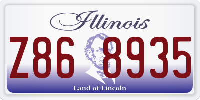 IL license plate Z868935
