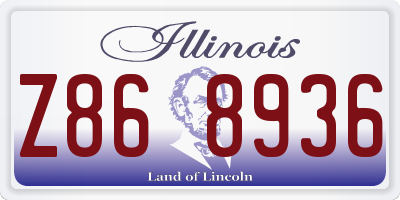 IL license plate Z868936