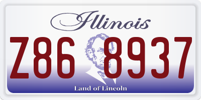 IL license plate Z868937