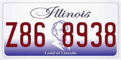 IL license plate Z868938
