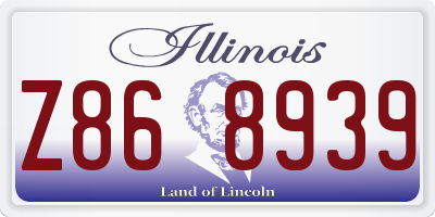 IL license plate Z868939