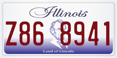 IL license plate Z868941