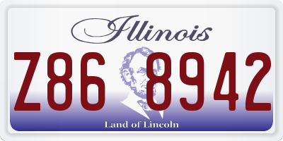 IL license plate Z868942