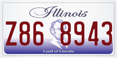 IL license plate Z868943