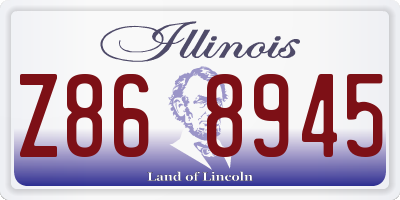 IL license plate Z868945