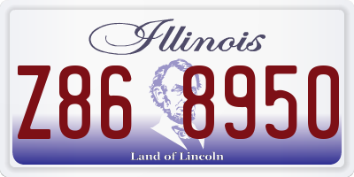 IL license plate Z868950