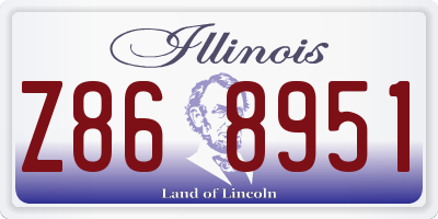 IL license plate Z868951