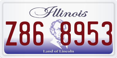 IL license plate Z868953
