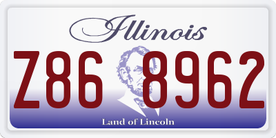 IL license plate Z868962