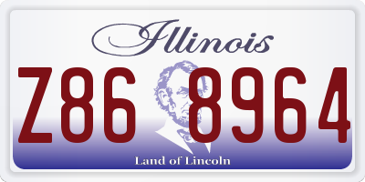 IL license plate Z868964