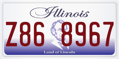 IL license plate Z868967