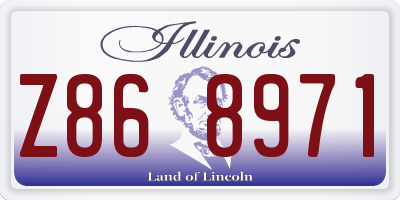 IL license plate Z868971