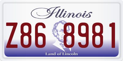 IL license plate Z868981