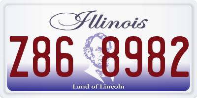 IL license plate Z868982
